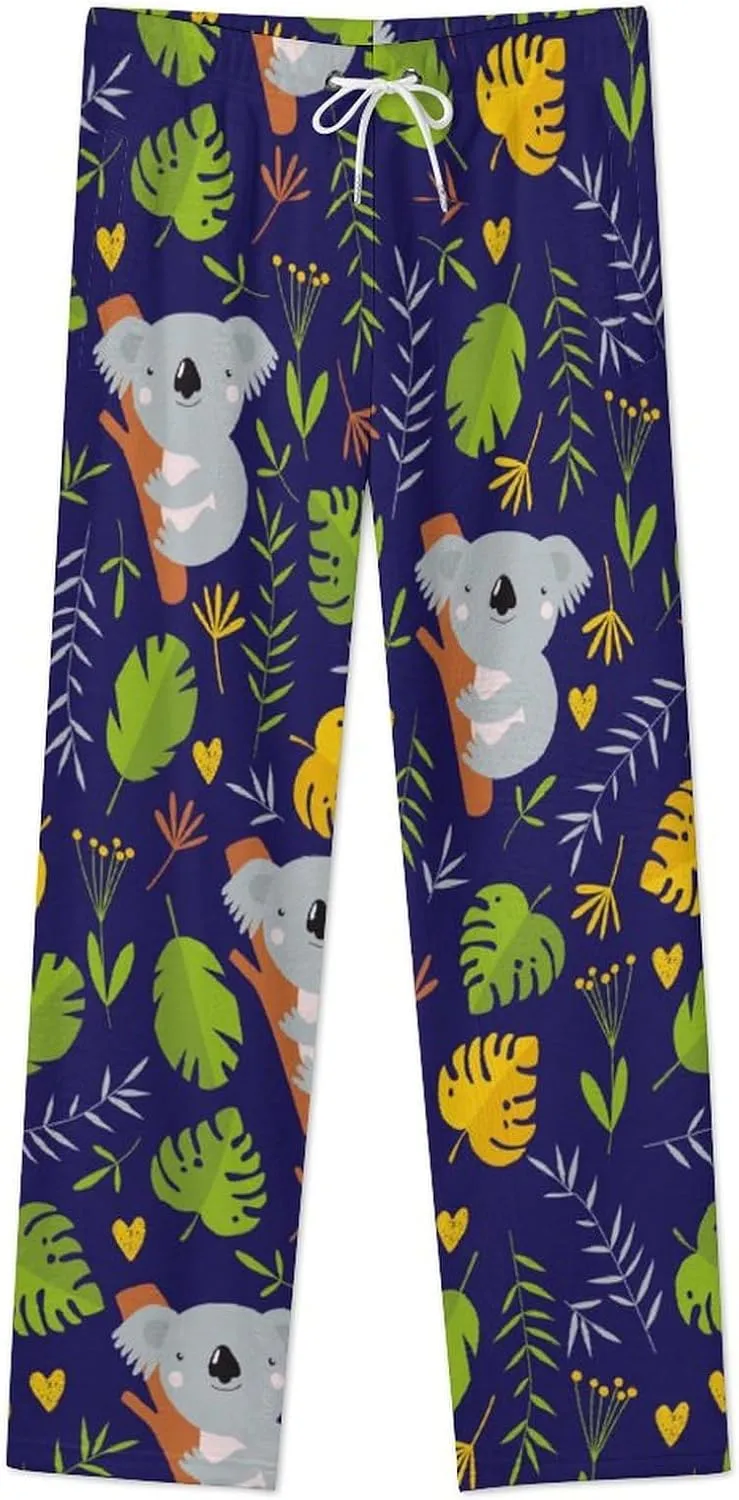 Australia Koalas Women's Flannel Pajama Pants Fleece Lounge Sleep Bottoms PJ