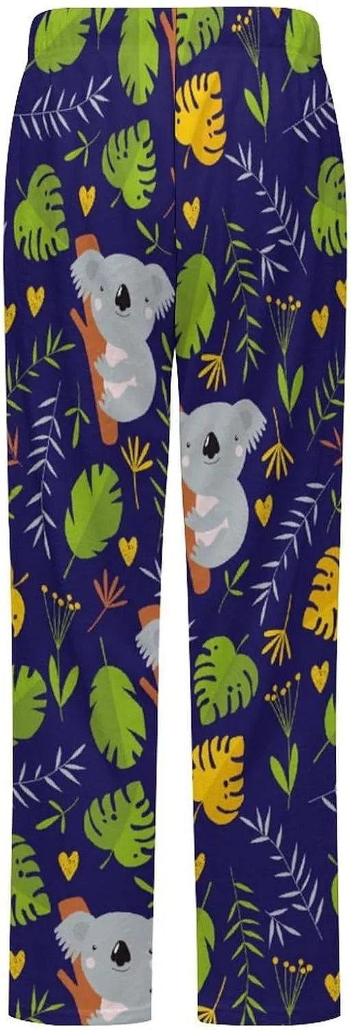 Australia Koalas Women's Flannel Pajama Pants Fleece Lounge Sleep Bottoms PJ