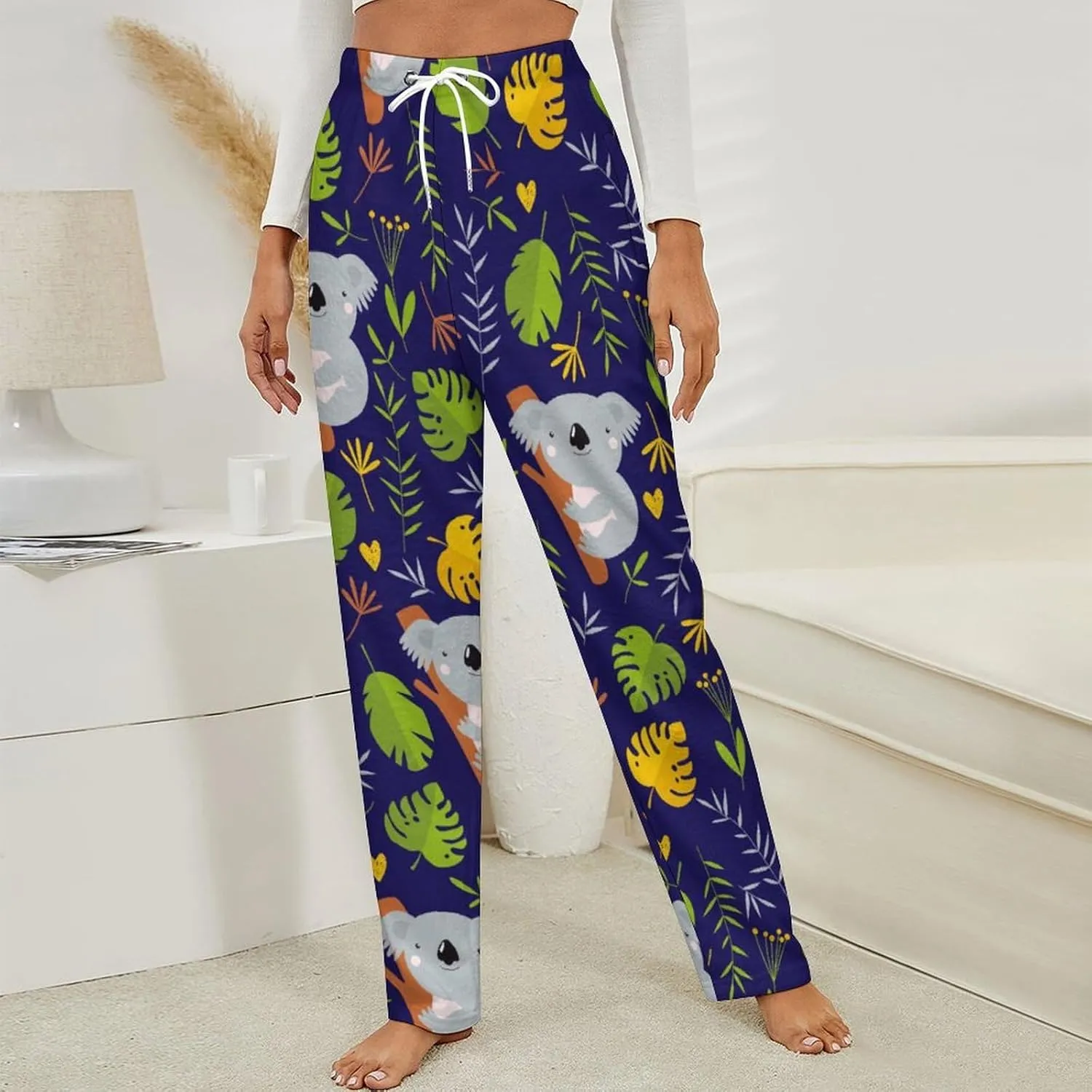 Australia Koalas Women's Flannel Pajama Pants Fleece Lounge Sleep Bottoms PJ