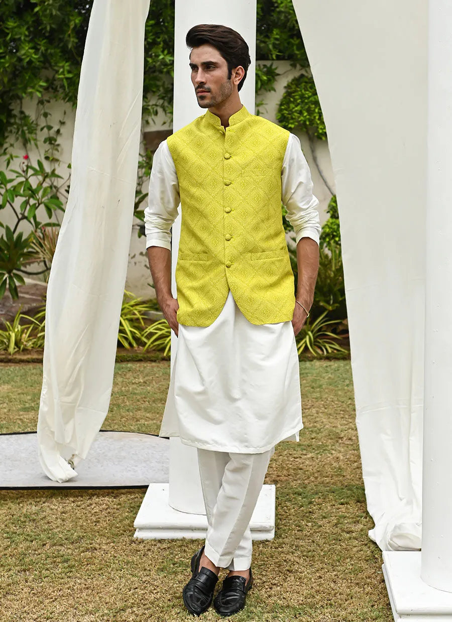 Azeeta Festive Couture - Mana Lime Waistcoat