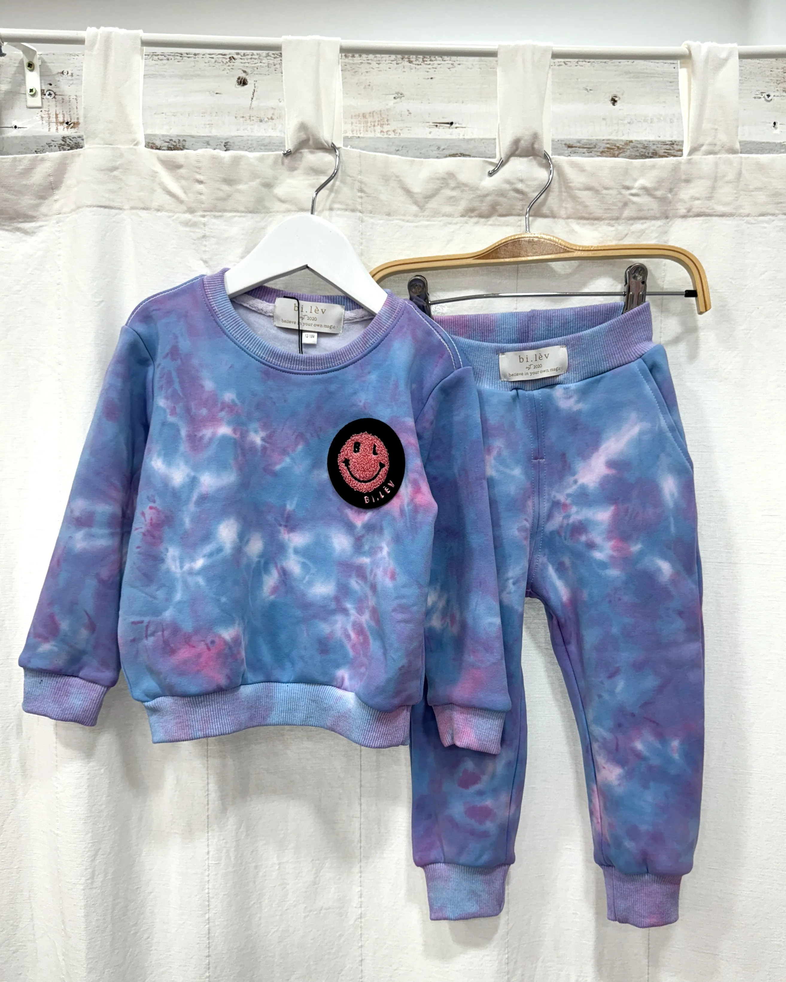 BABY & KIDS BL PINK N BLUE tie-dye jogger pants