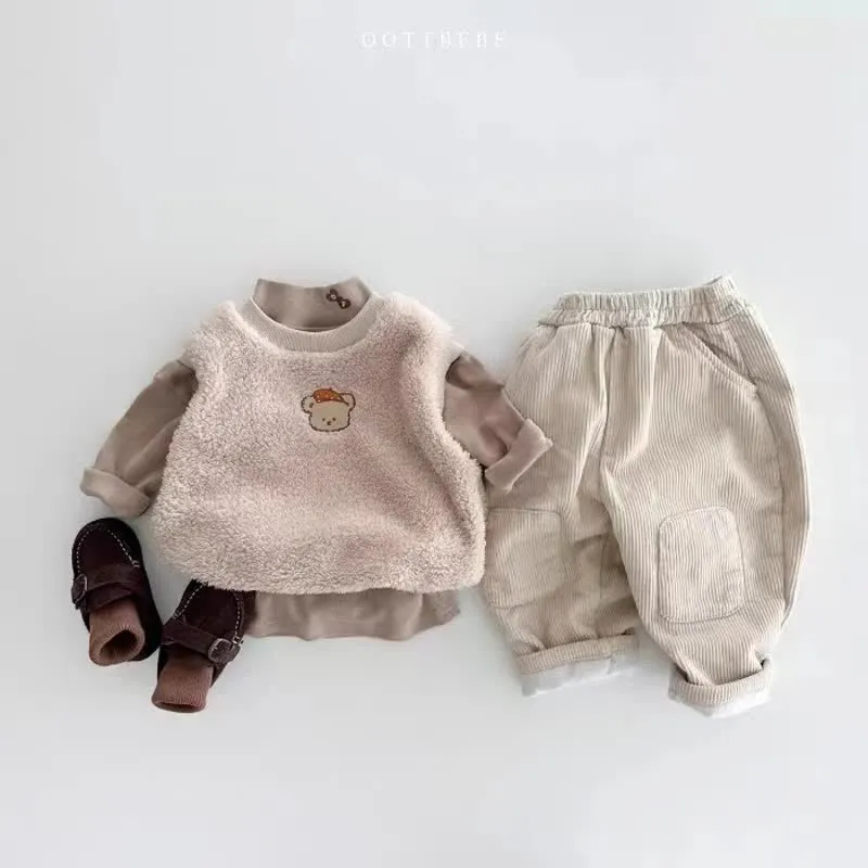 Baby Patch Fleece Lined Corduroy Pants