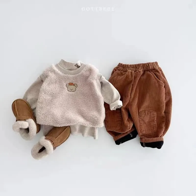 Baby Patch Fleece Lined Corduroy Pants