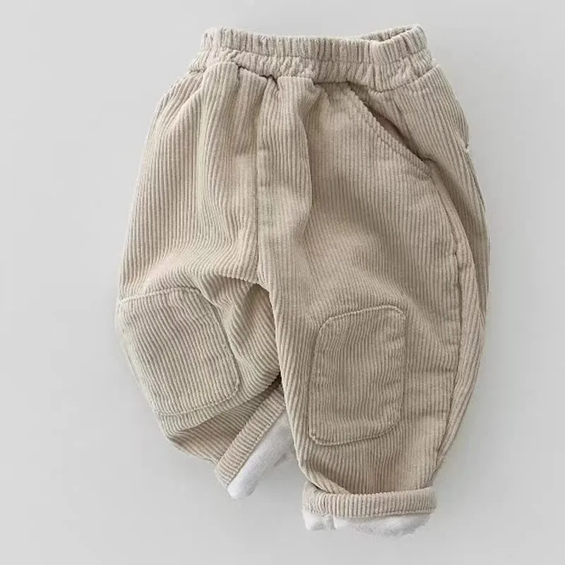 Baby Patch Fleece Lined Corduroy Pants