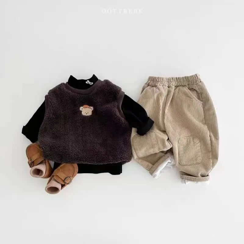 Baby Patch Fleece Lined Corduroy Pants