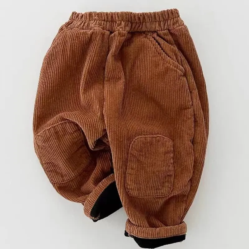 Baby Patch Fleece Lined Corduroy Pants
