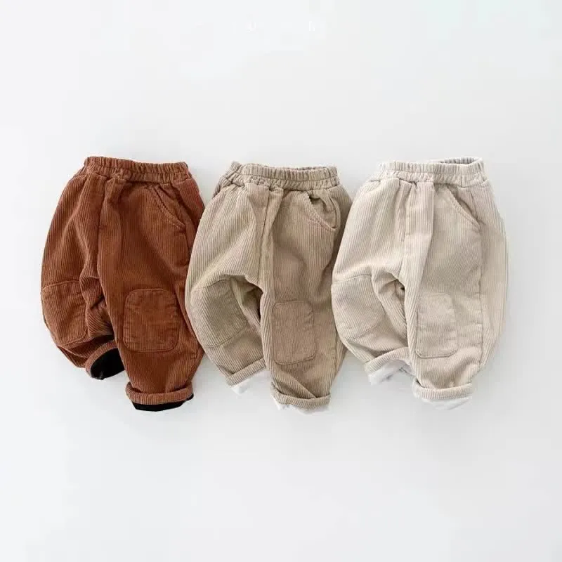 Baby Patch Fleece Lined Corduroy Pants
