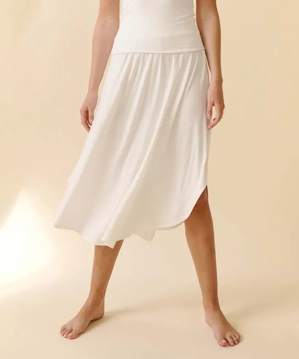 BAMBOO smocked waist maxi skirt