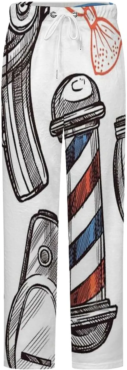 Barber Shop Tools Women's Flannel Pajama Pants Fleece Lounge Sleep Bottoms PJ
