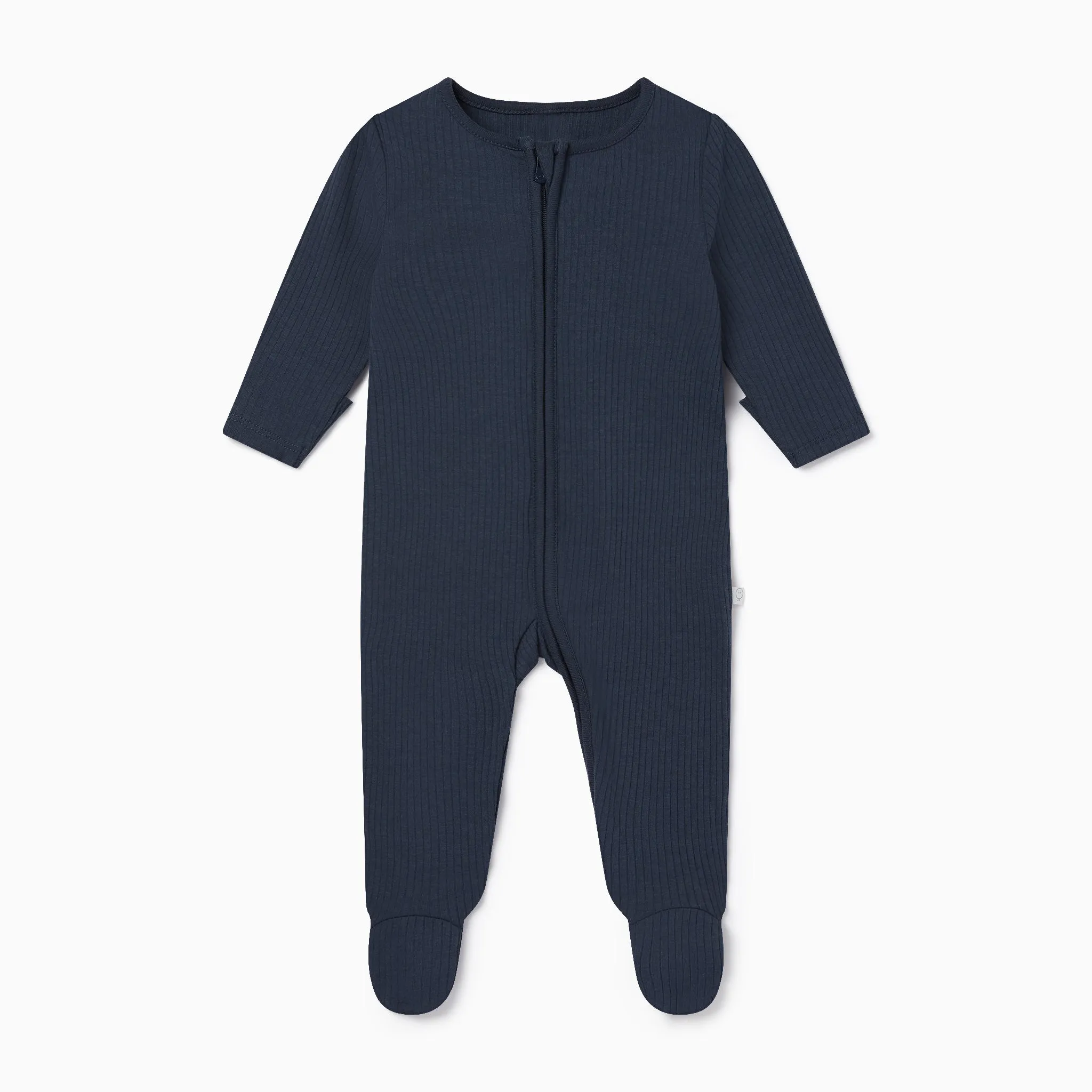 Bear Ribbed Clever Zip Baby Pajamas