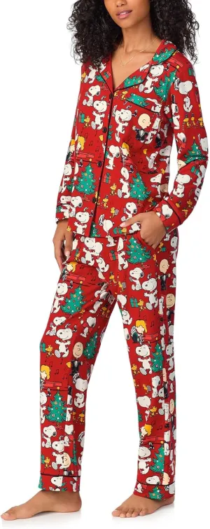 BedHead Pajamas Women's Long Sleeve Classic Cotton Knit Pajama Set