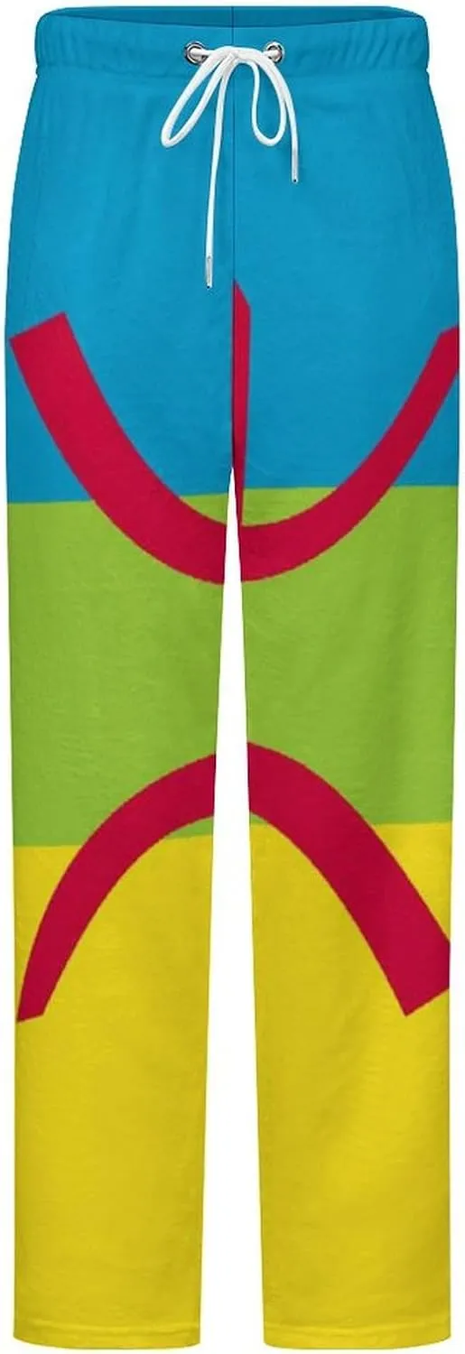 Berber Flag Women's Flannel Pajama Pants Fleece Lounge Sleep Bottoms PJ