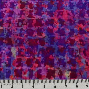 Berry Tie Dye Squares Cotton Print