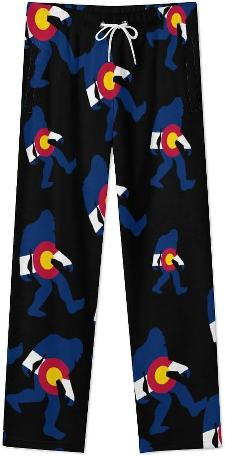 Bigfoot Sasquatch Colorado Women's Flannel Pajama Pants Fleece Lounge Sleep Bottoms PJ