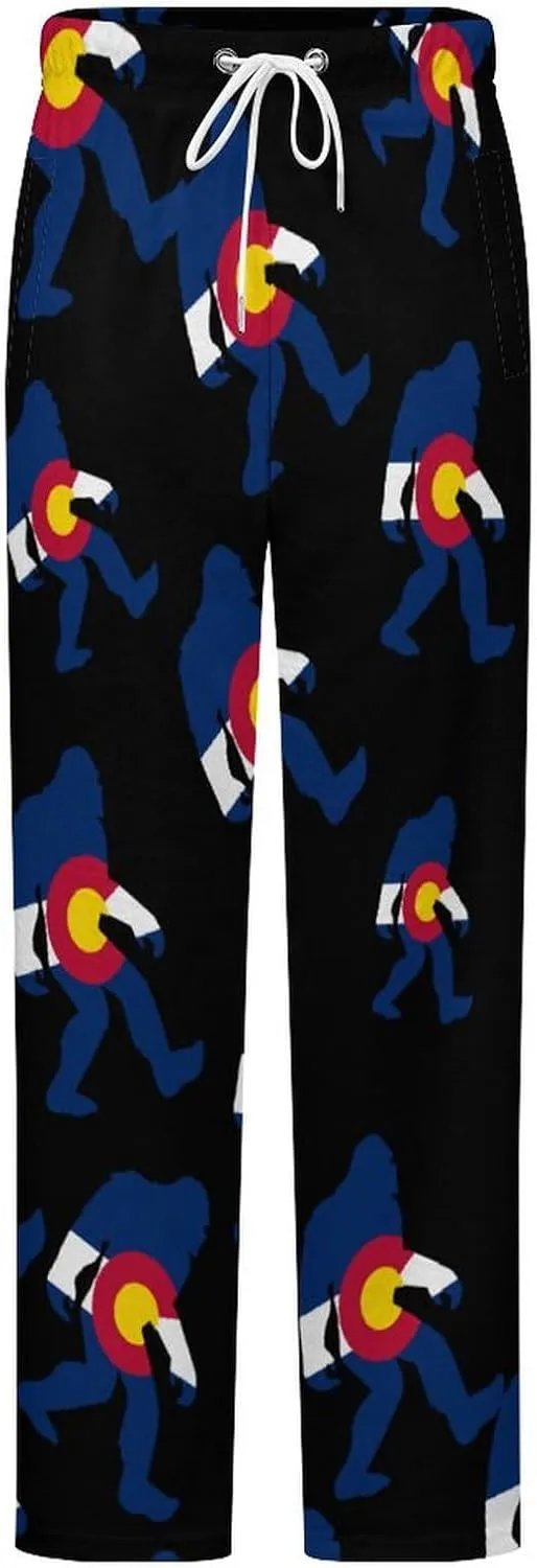 Bigfoot Sasquatch Colorado Women's Flannel Pajama Pants Fleece Lounge Sleep Bottoms PJ