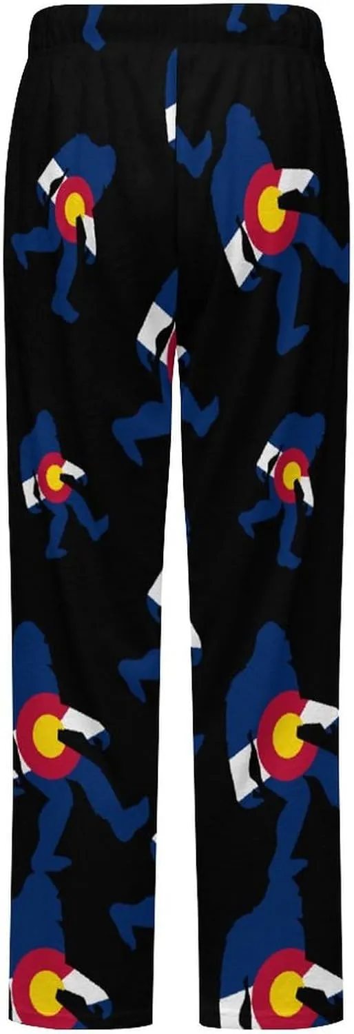 Bigfoot Sasquatch Colorado Women's Flannel Pajama Pants Fleece Lounge Sleep Bottoms PJ