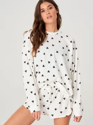 Black Hearts Boyfriend Sweatshirt