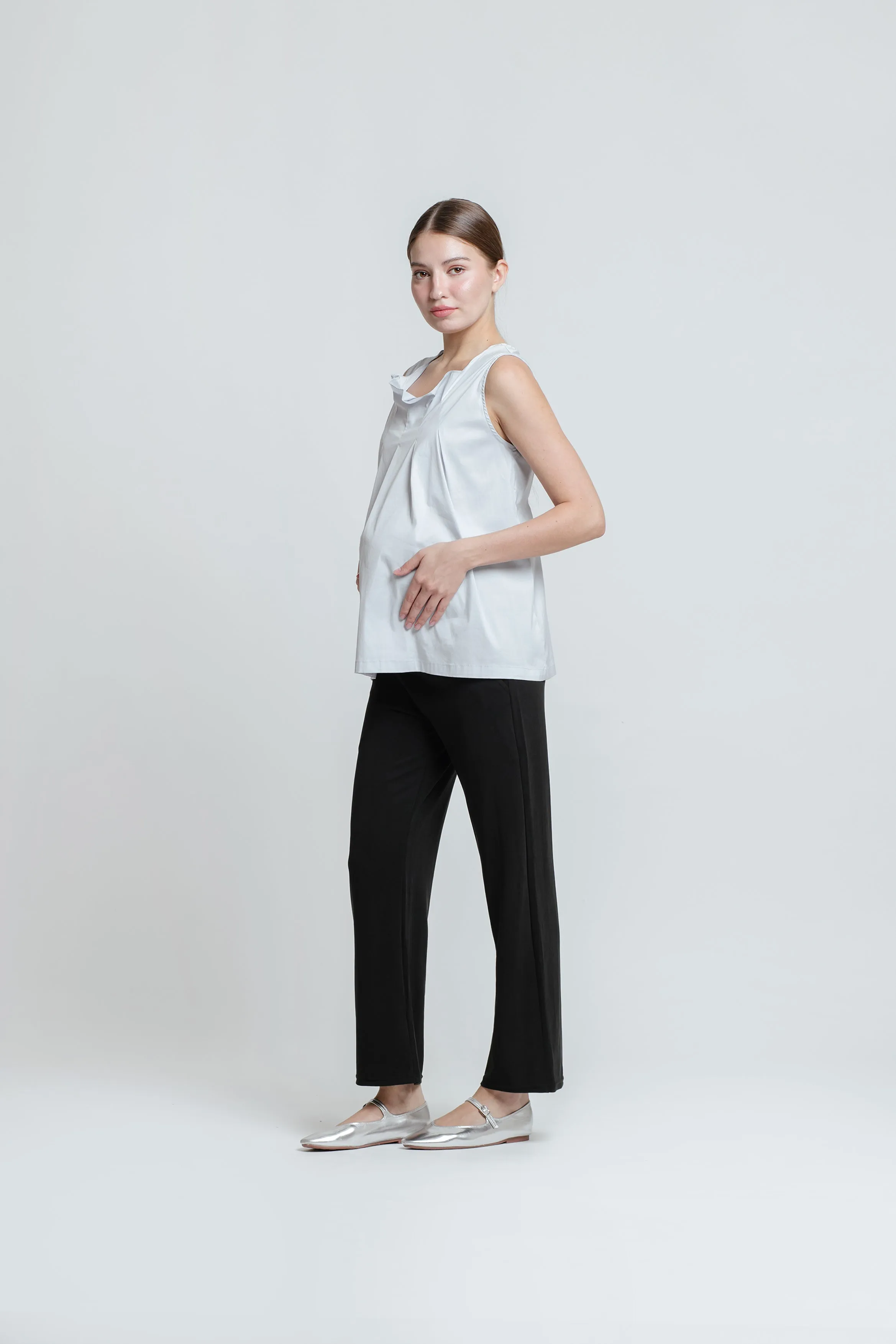 Black Ultrasoft Bamboo 2.0 Maternity Basic Pants