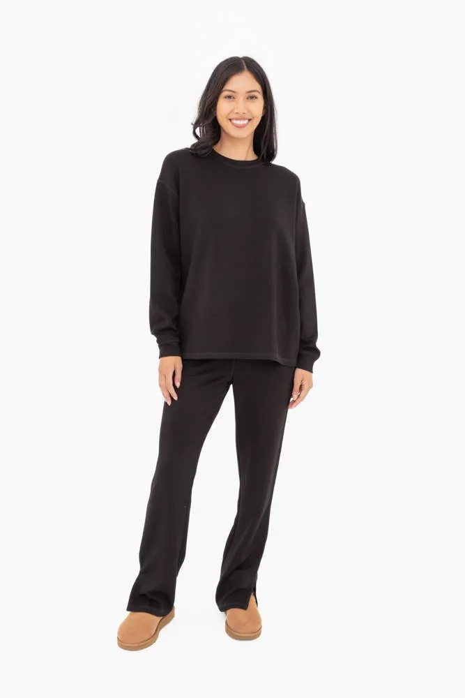Black Wide Leg Lounge Pants