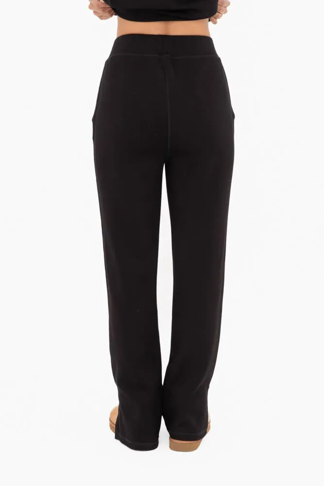 Black Wide Leg Lounge Pants