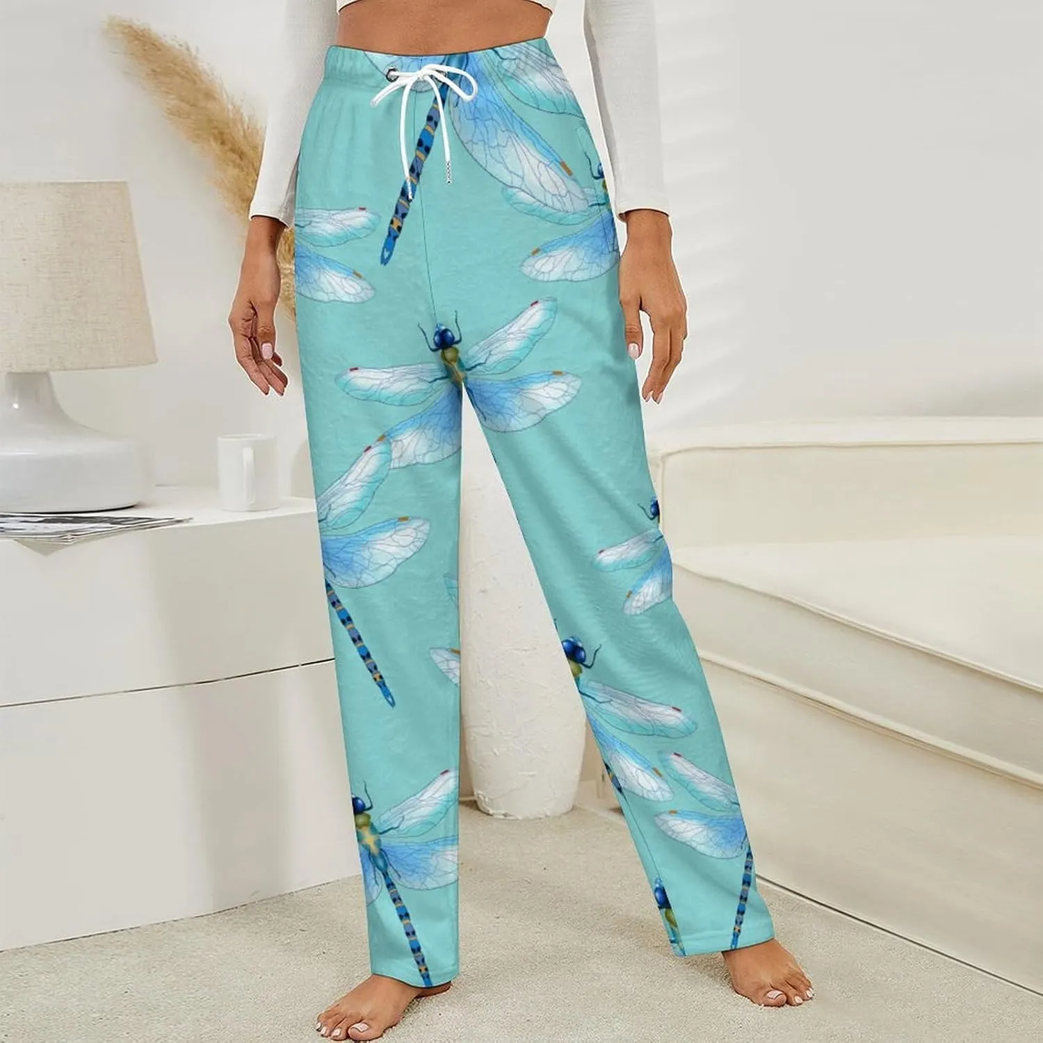Blue Dragonfly Women's Flannel Pajama Pants Fleece Lounge Sleep Bottoms PJ