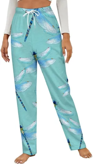 Blue Dragonfly Women's Flannel Pajama Pants Fleece Lounge Sleep Bottoms PJ