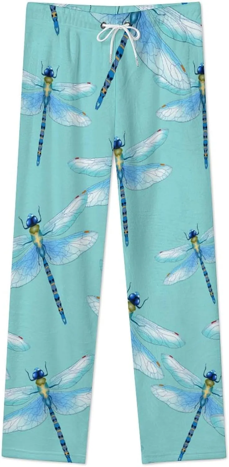 Blue Dragonfly Women's Flannel Pajama Pants Fleece Lounge Sleep Bottoms PJ