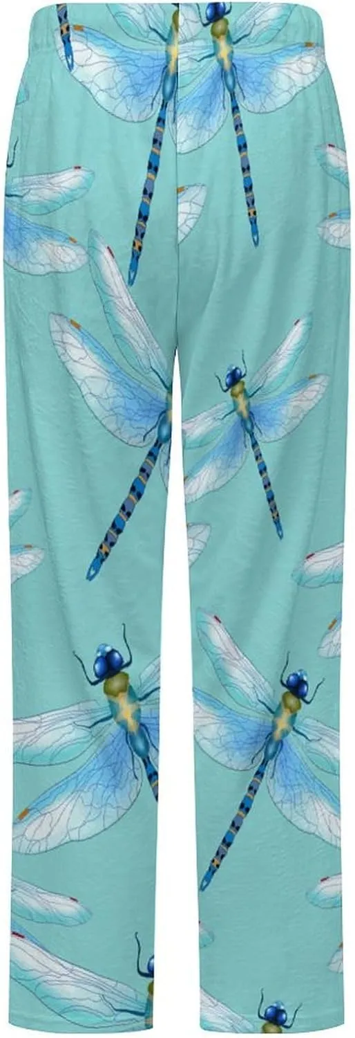 Blue Dragonfly Women's Flannel Pajama Pants Fleece Lounge Sleep Bottoms PJ