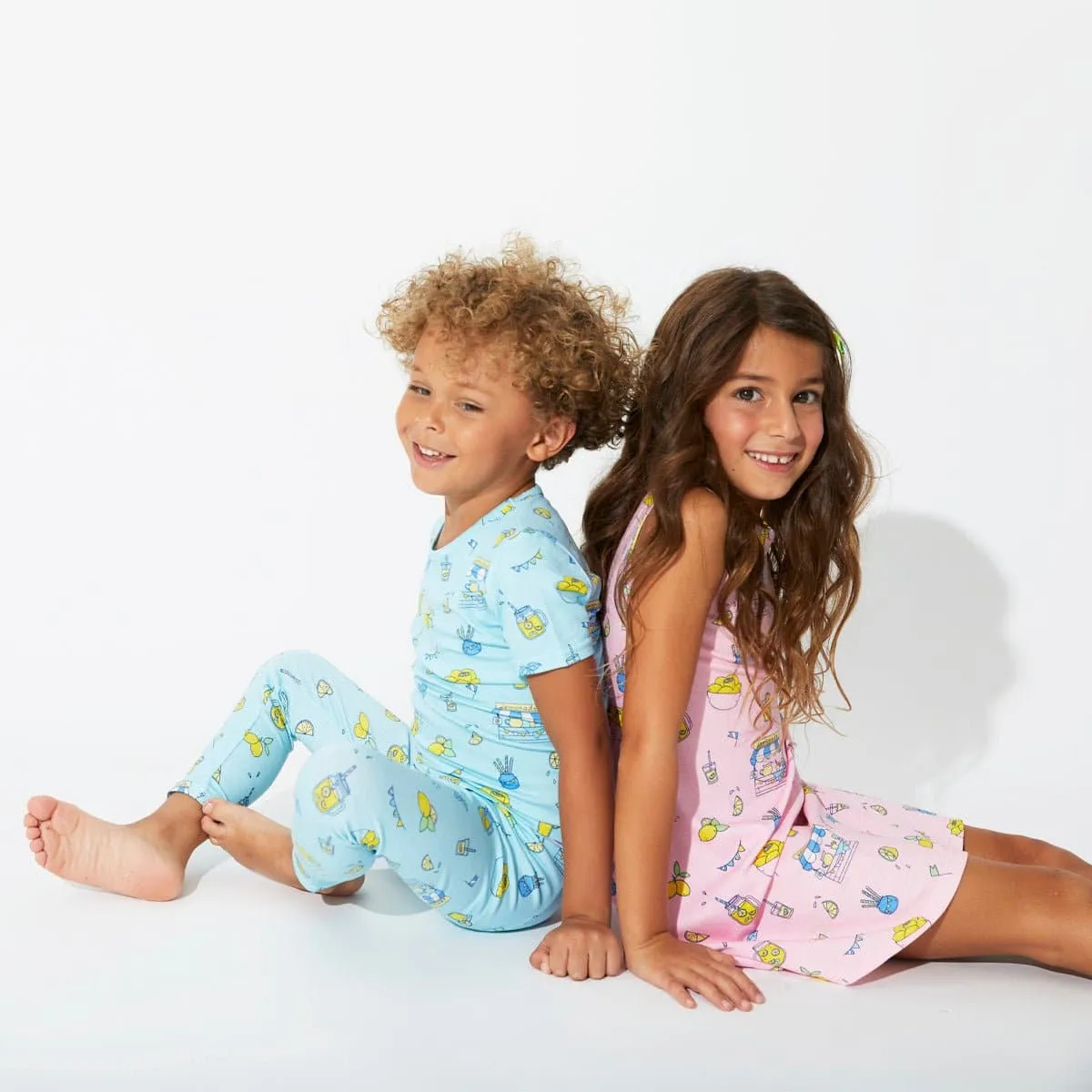 Blue Lemonade Bamboo Kids Pajamas