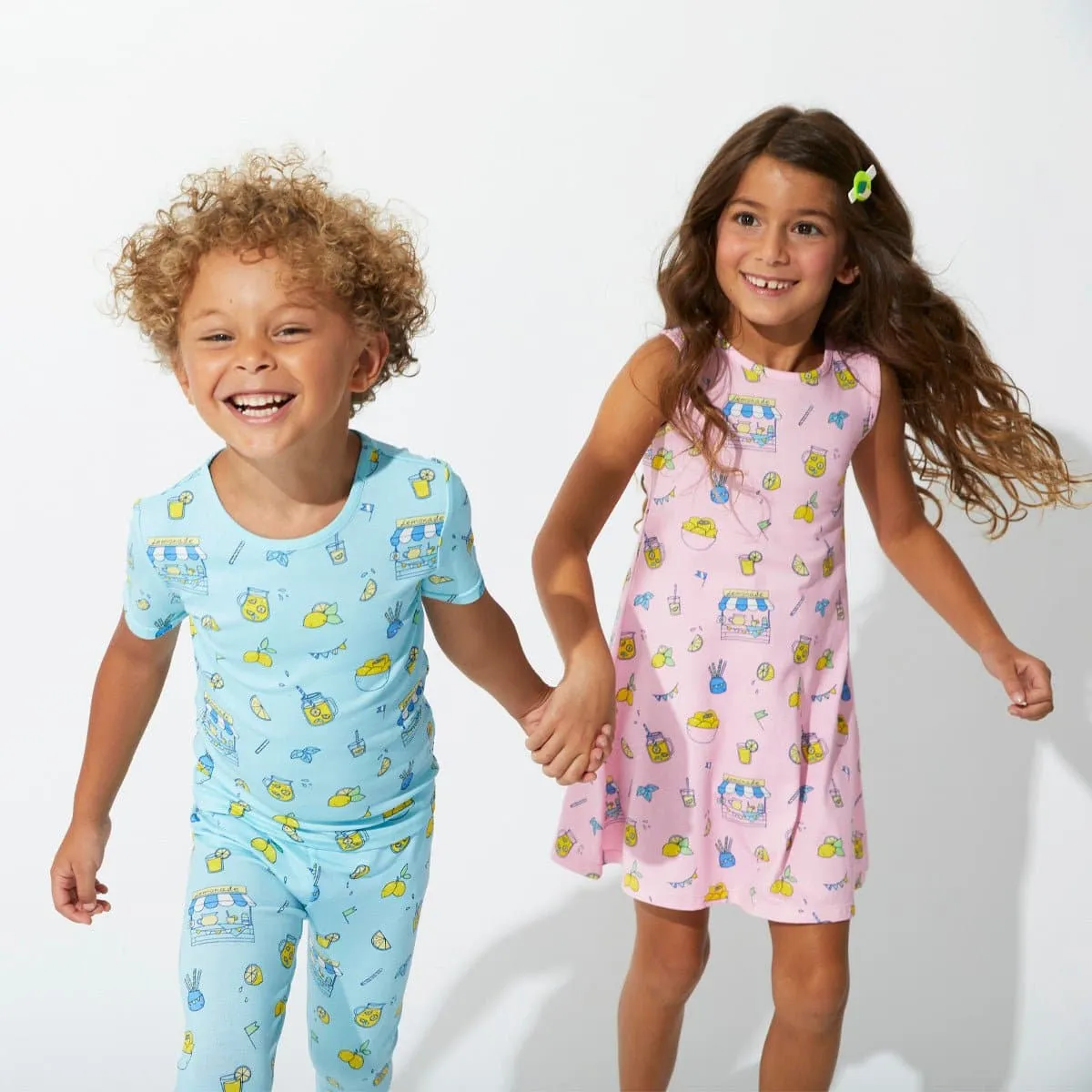 Blue Lemonade Bamboo Kids Pajamas
