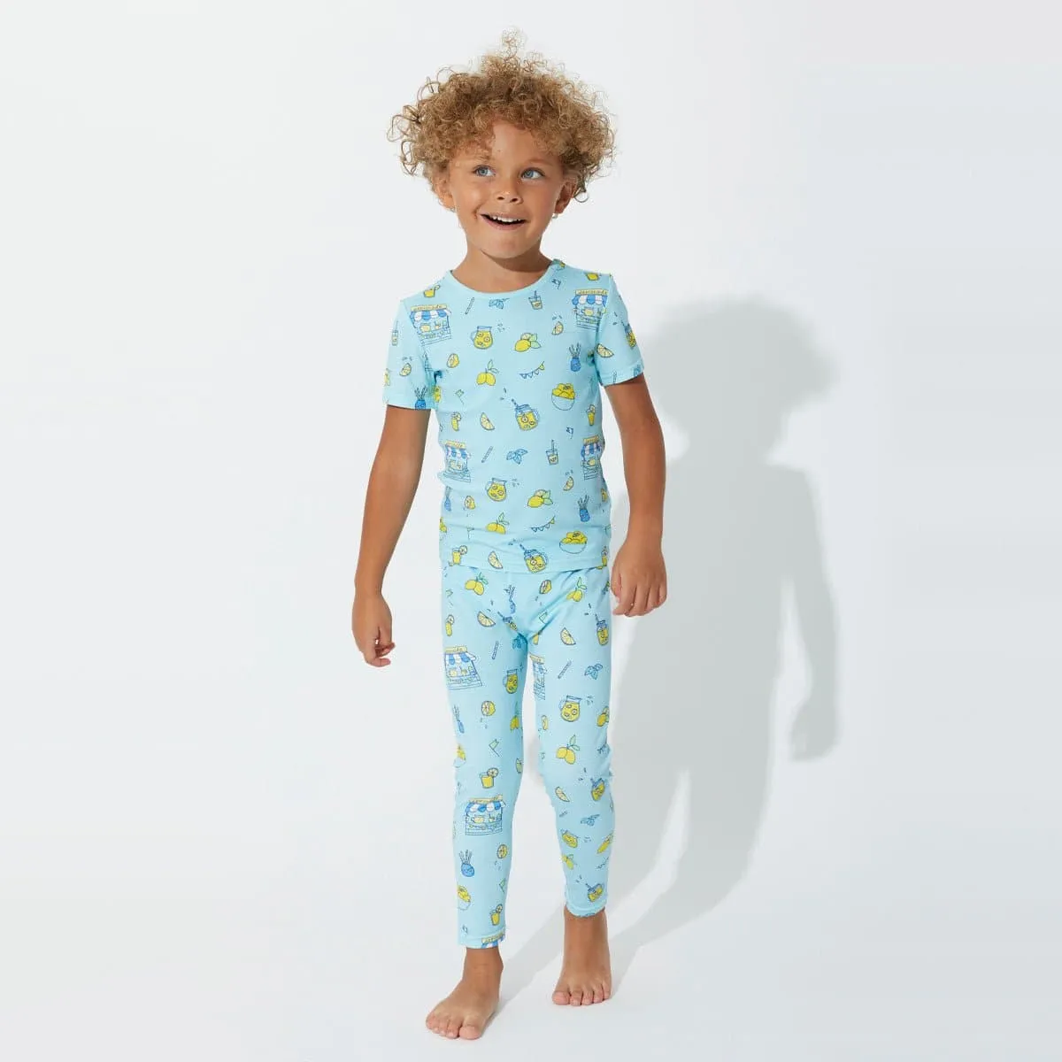 Blue Lemonade Bamboo Kids Pajamas