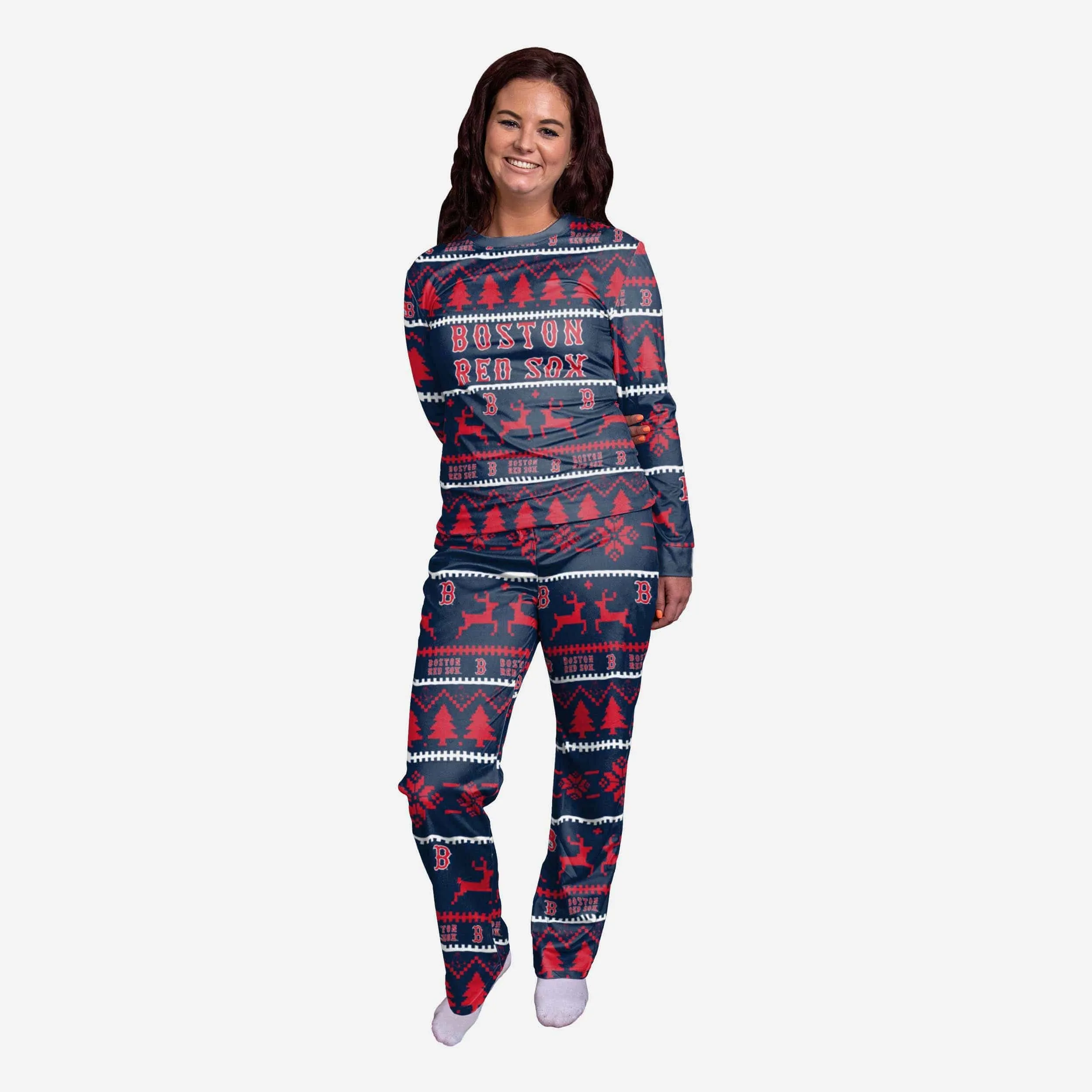 Boston Red Sox Womens Family Holiday Pajamas