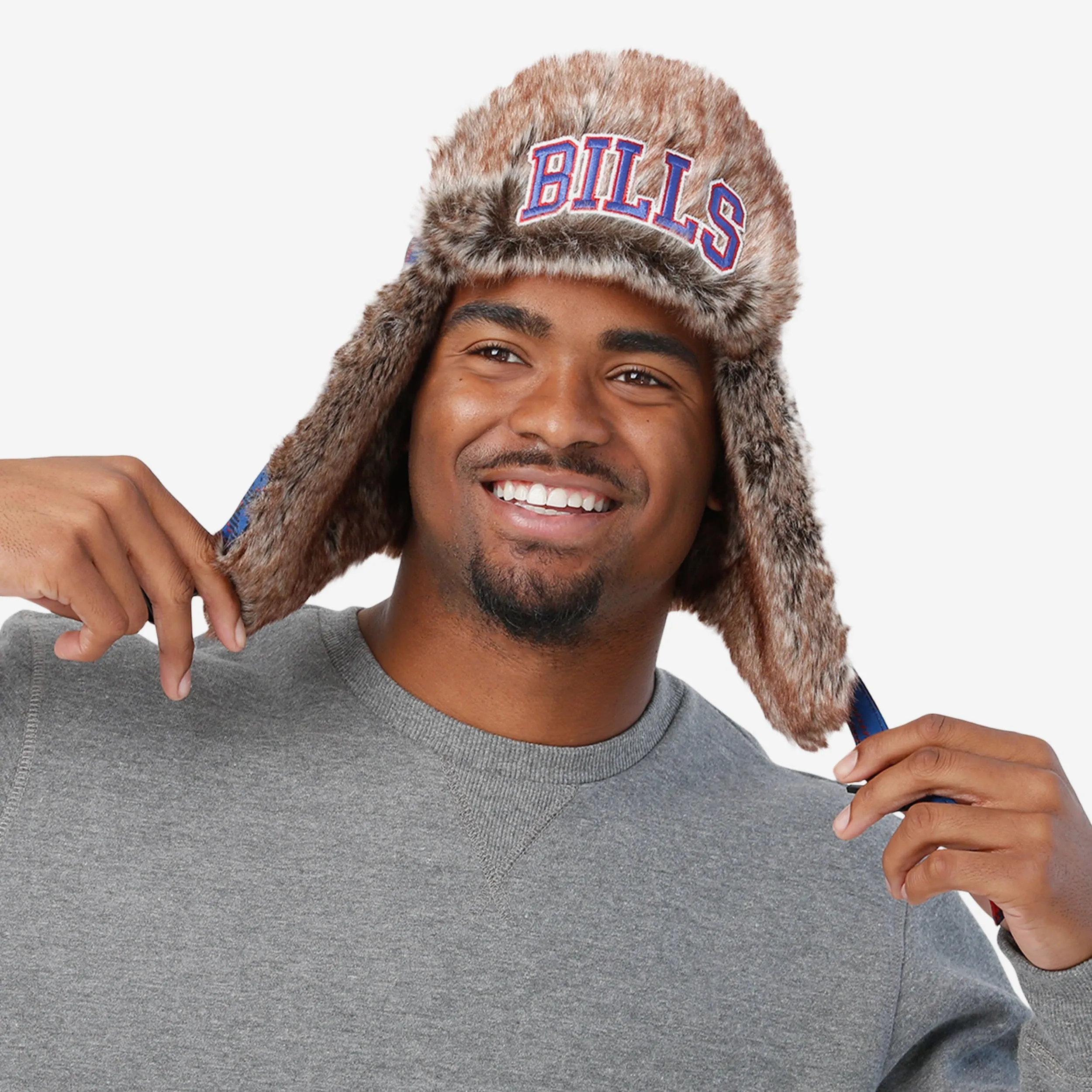 Buffalo Bills NFL Wordmark Flannel Trapper Hat