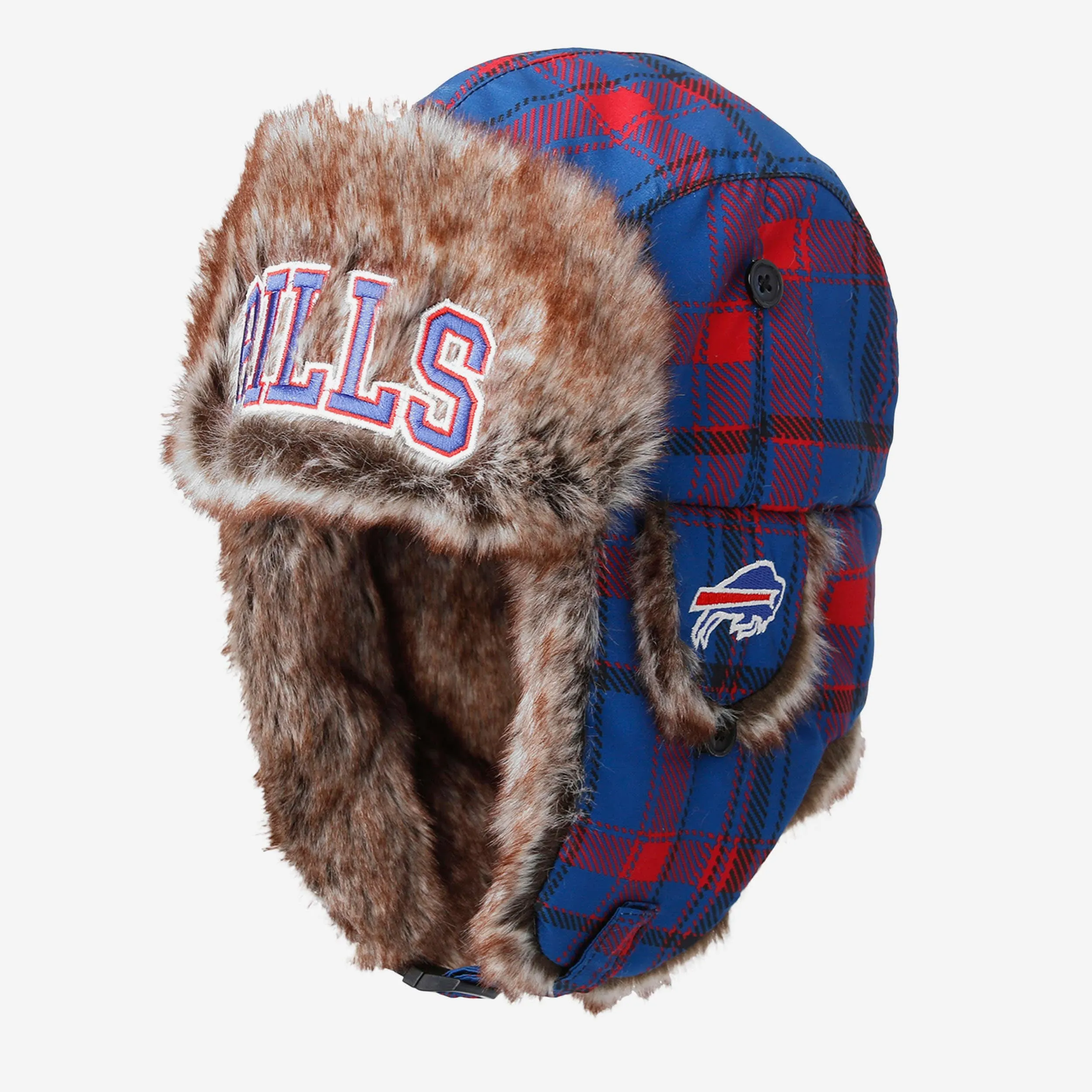 Buffalo Bills NFL Wordmark Flannel Trapper Hat