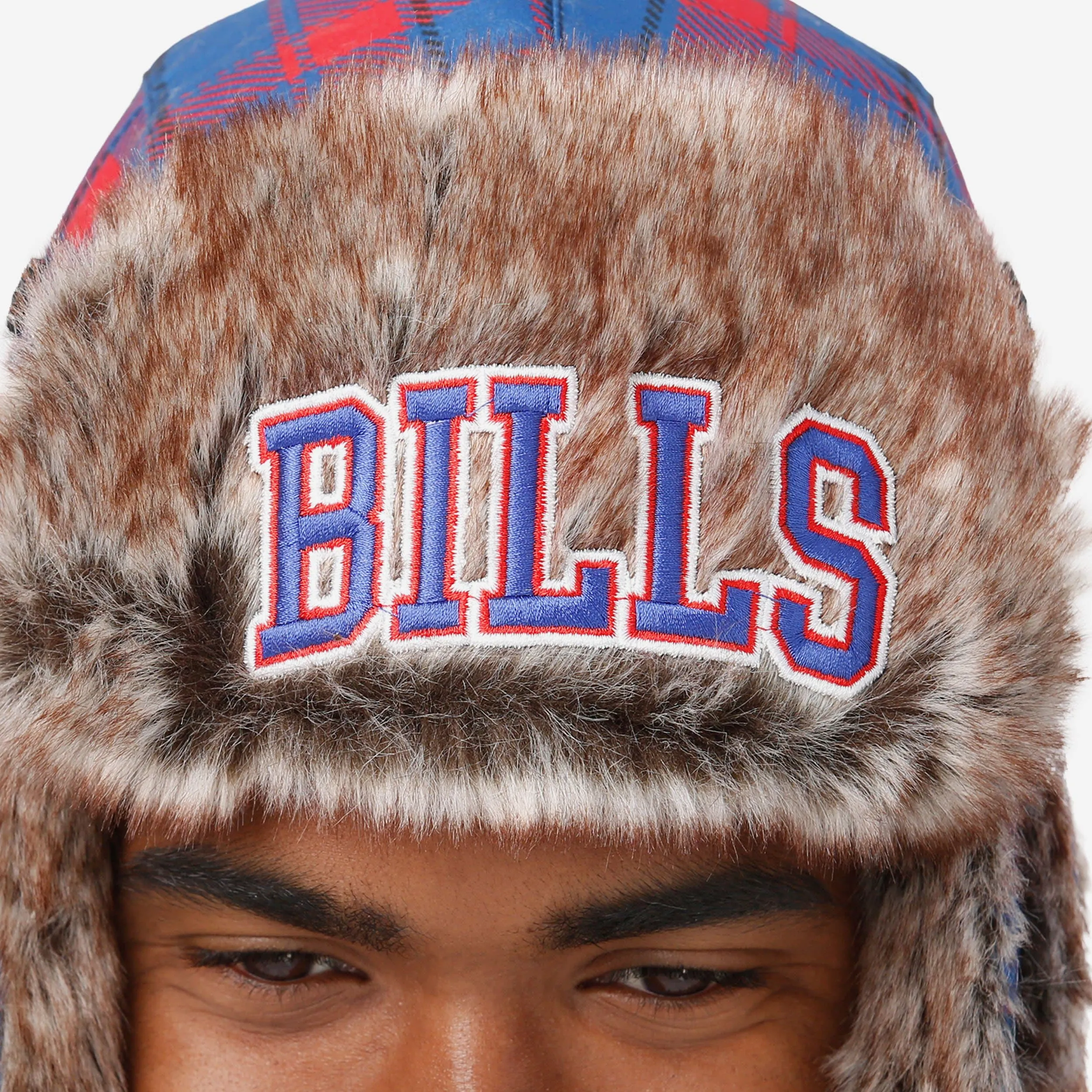 Buffalo Bills NFL Wordmark Flannel Trapper Hat