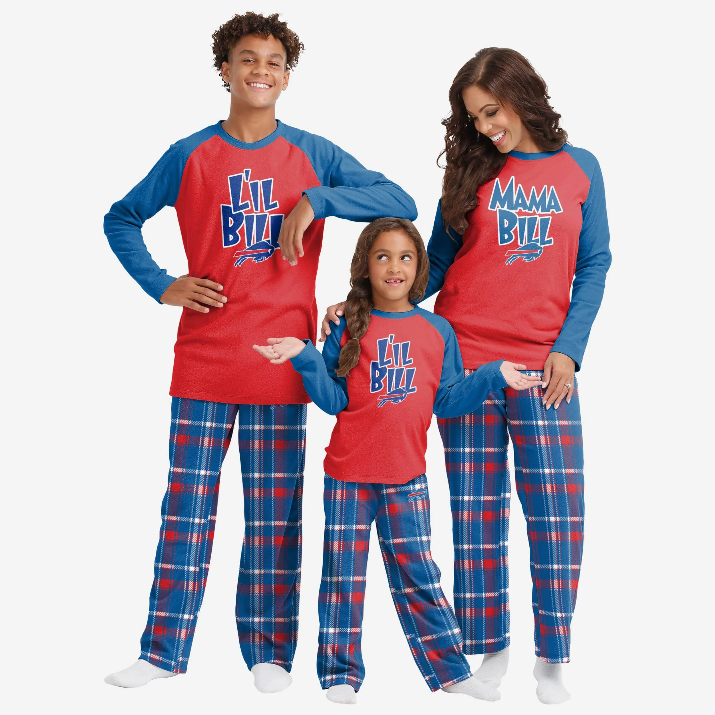 Buffalo Bills Youth Plaid Family Holiday Pajamas