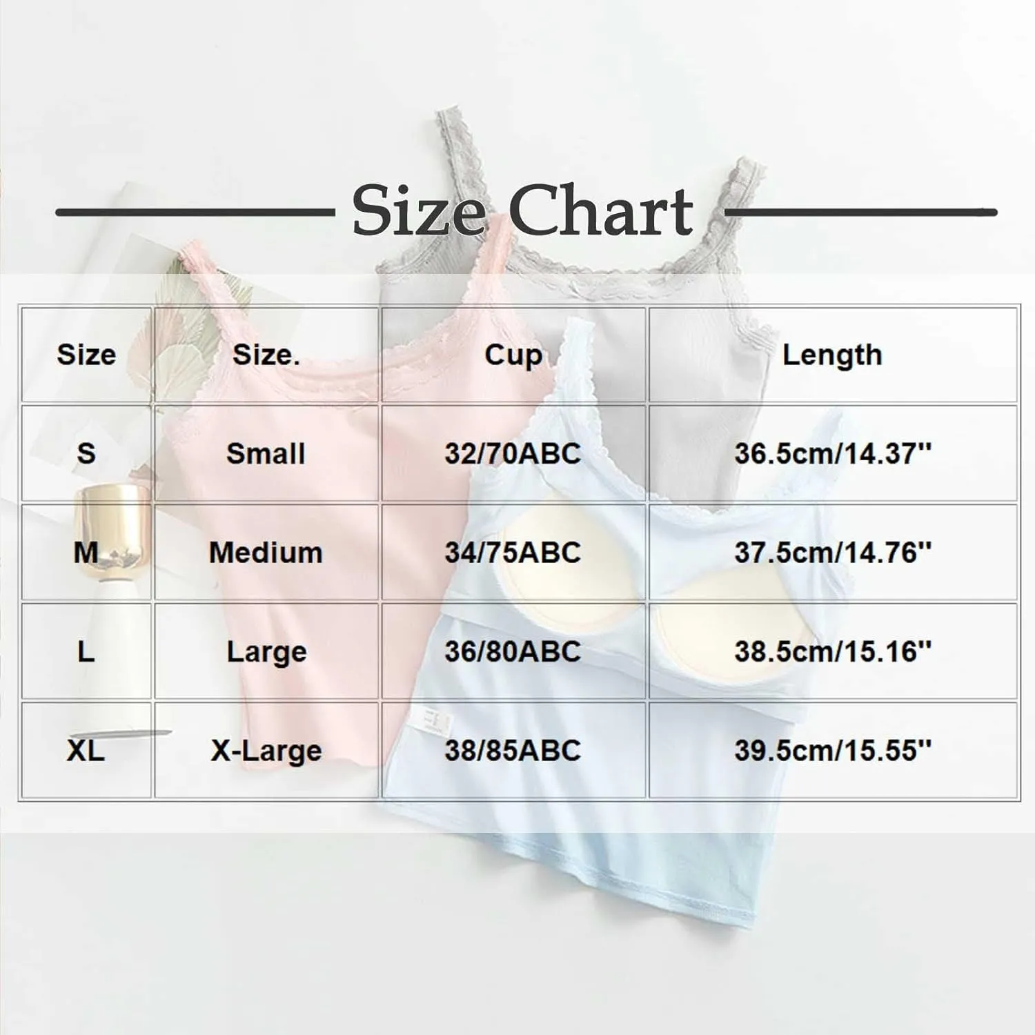 Built-in Bra Cami Tank Tops for Women Comfy Cotton Summer Pajamas Sexy Lace Trim Crop Camisole Padded Sleepwear Yoga Shirts