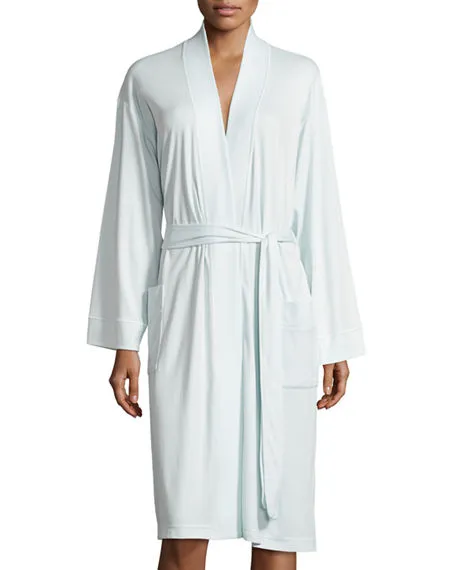 Butterknit Short Robe in Blue