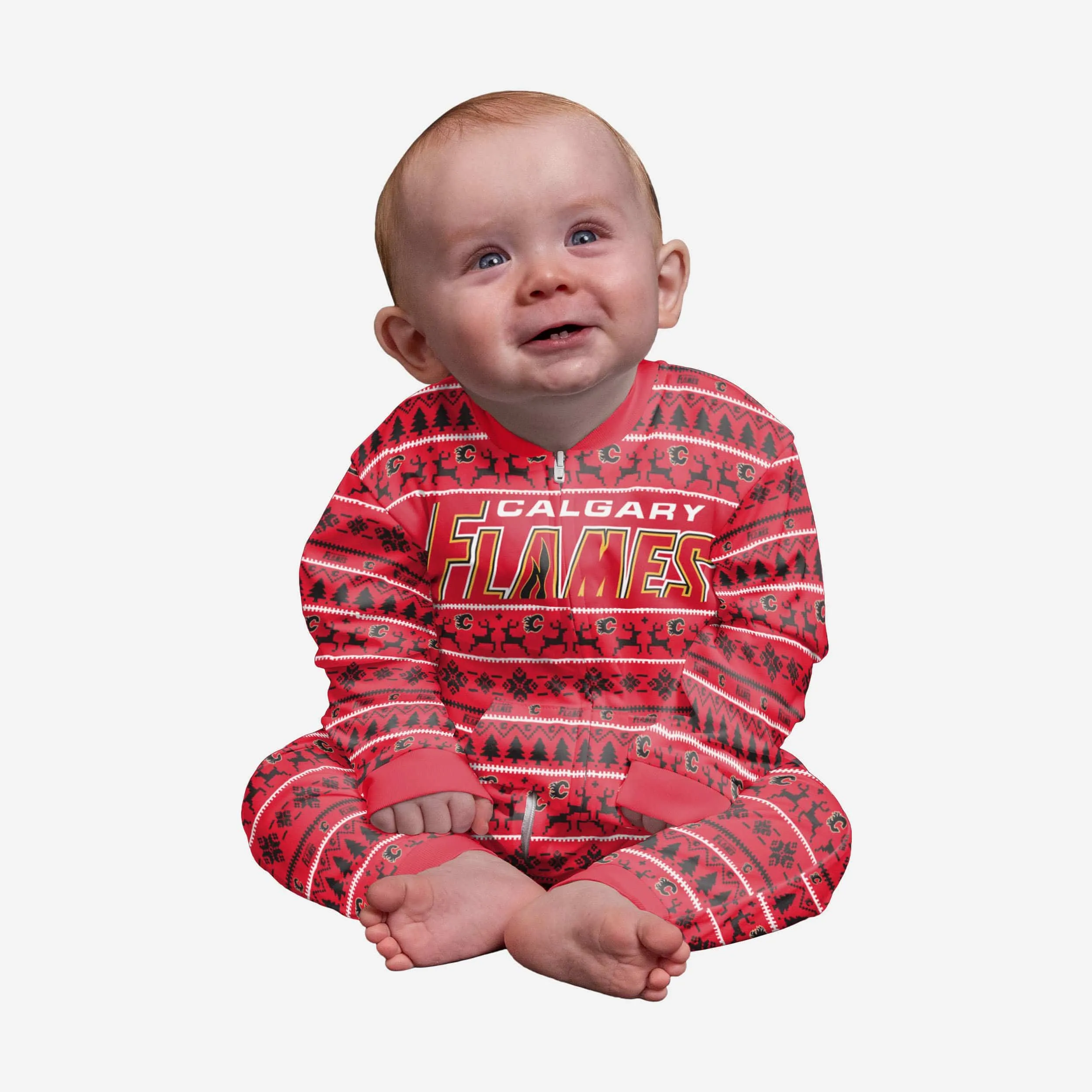 Calgary Flames Infant Family Holiday Pajamas
