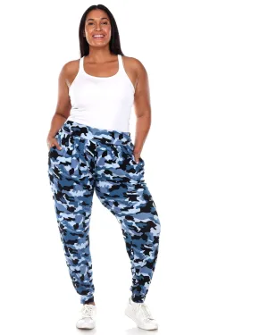 Camo Harem Pants | Blue