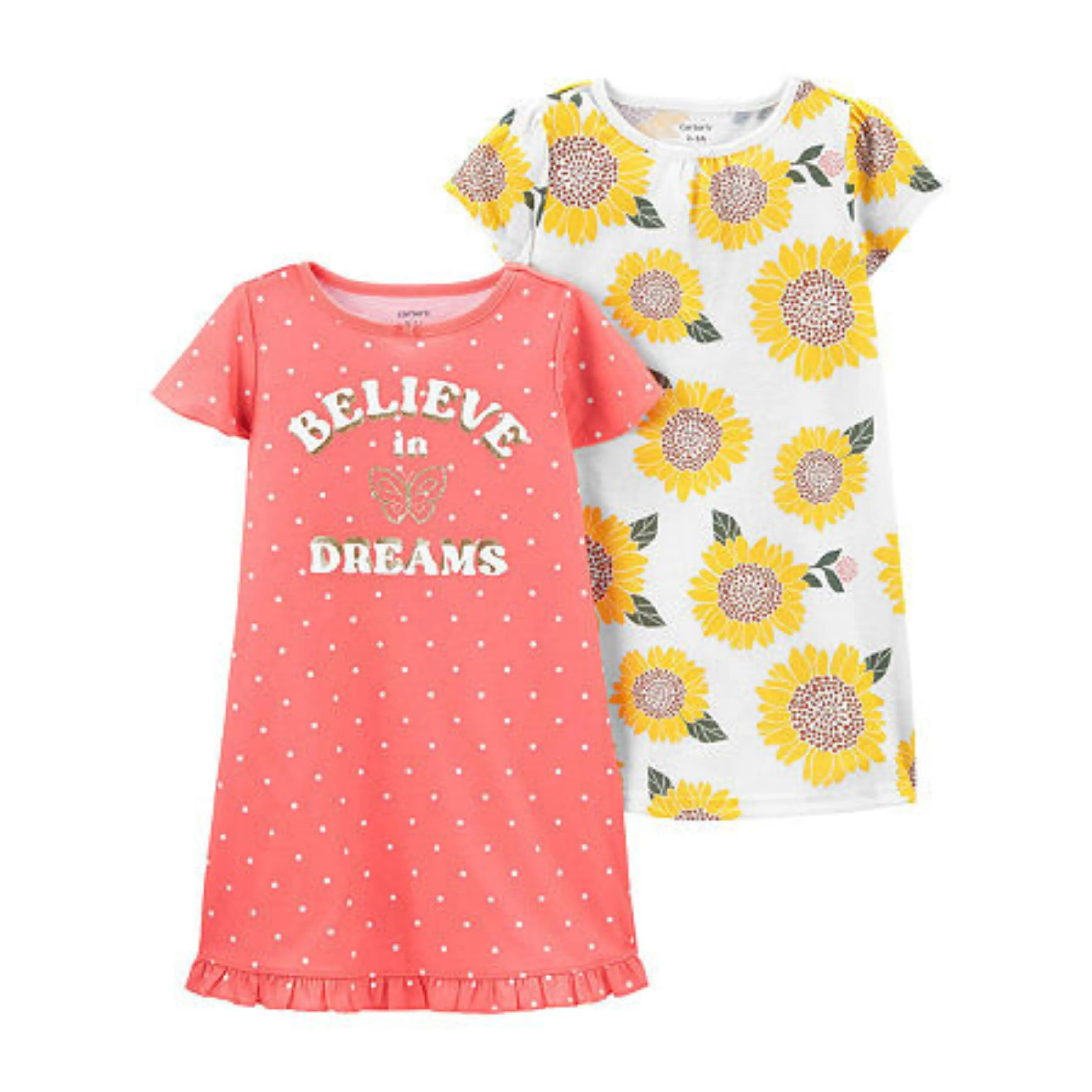 CARTER'S - Baby -  Nightgown, Pack of 2 - Sunflower Multi