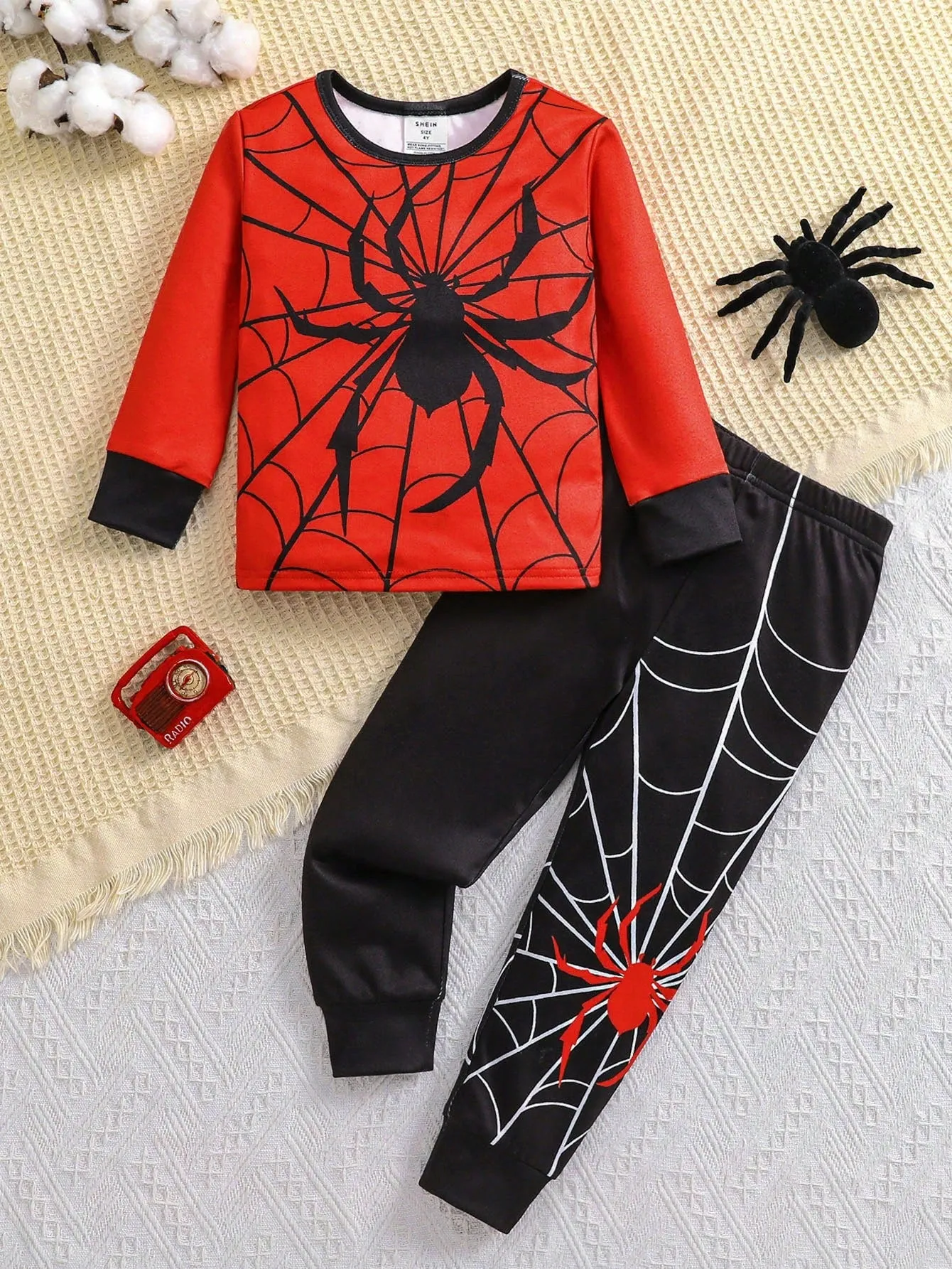 Cartoon pajamas|SHEIN Young Boy Cartoon Pajamas Set, Long Sleeve Top And Pants