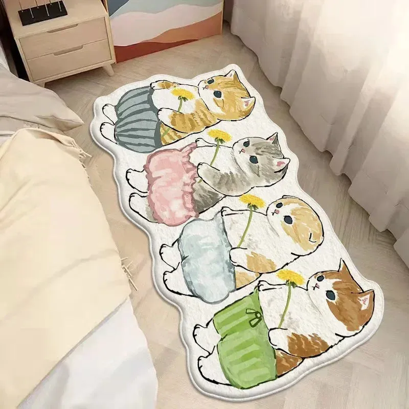 Cat Themed Non-Slip Rug and Doormat