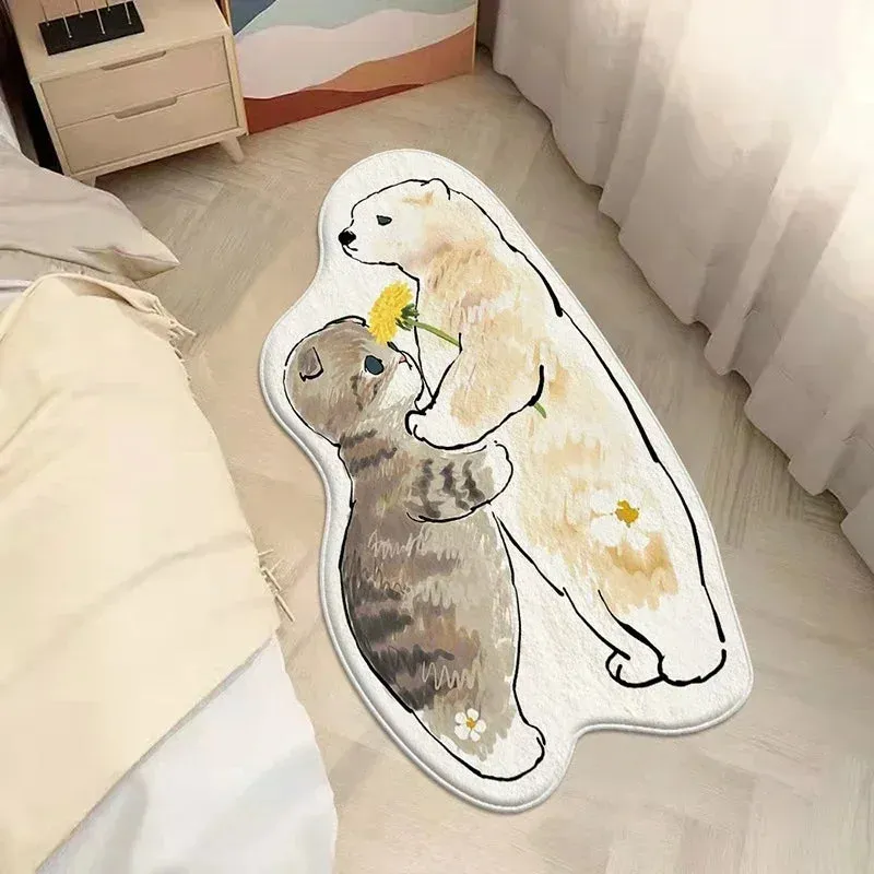 Cat Themed Non-Slip Rug and Doormat