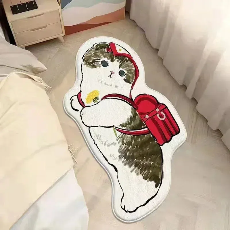 Cat Themed Non-Slip Rug and Doormat