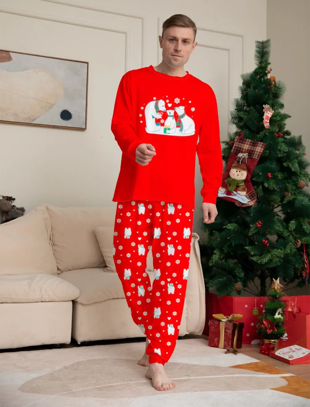 Christmas Family Matching Pajamas Set 2023 Xmas Bear Adult Kids Pyjamas Baby Family Look Mother And Daughter Father Son Clothes