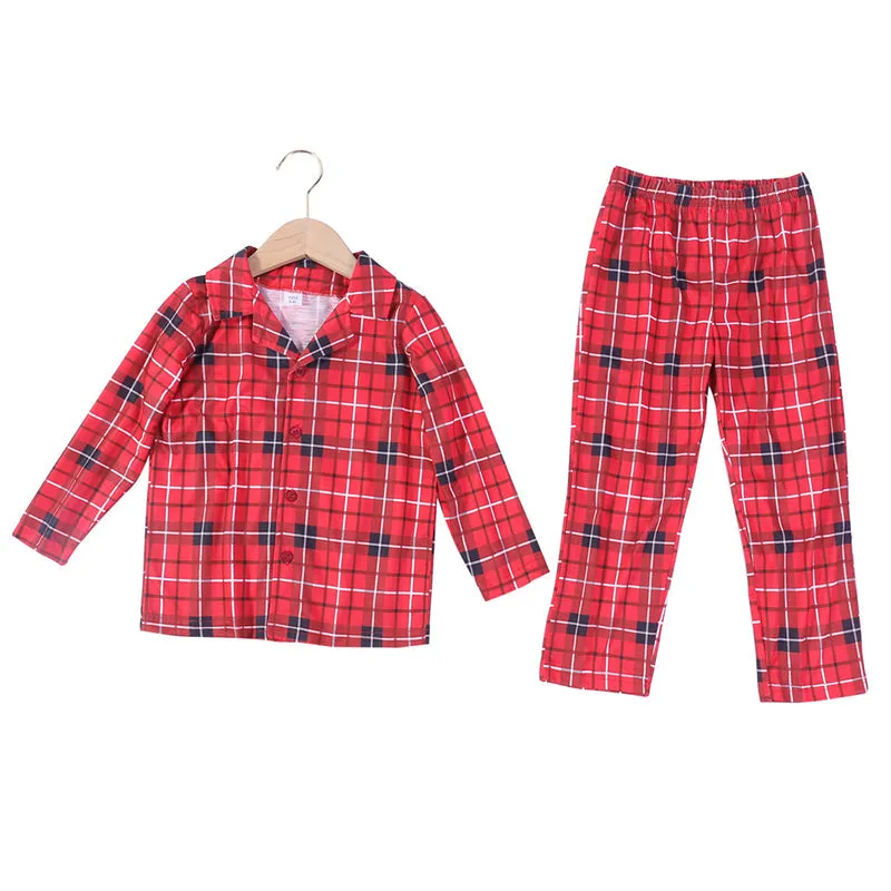 Christmas Matching Pajamas Plaid Cotton Family