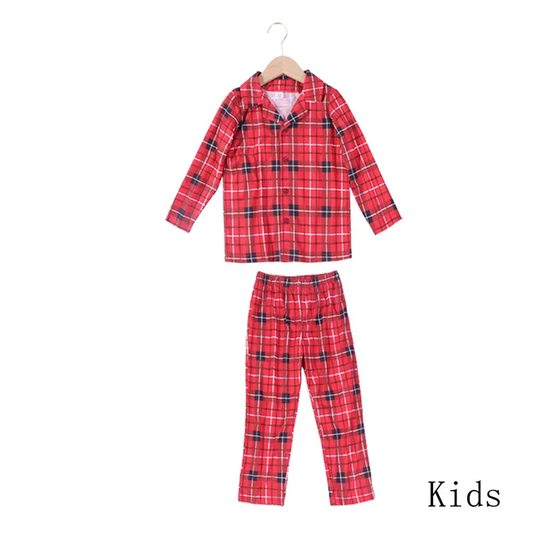 Christmas Matching Pajamas Plaid Cotton Family