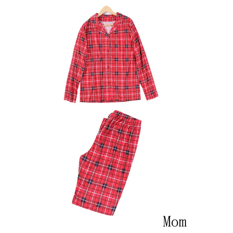 Christmas Matching Pajamas Plaid Cotton Family