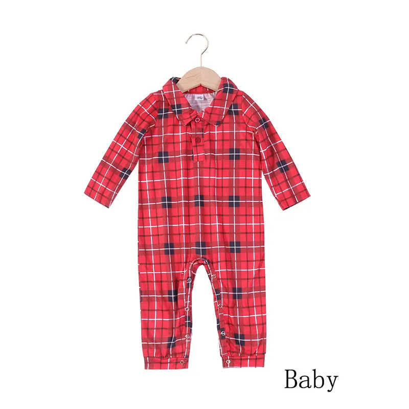 Christmas Matching Pajamas Plaid Cotton Family